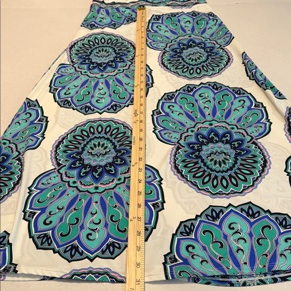 Sunshine 79 Women's Mellow Medallion Blue/Teal/White Swimsuit Coverup Size Small - Picture 8 of 12